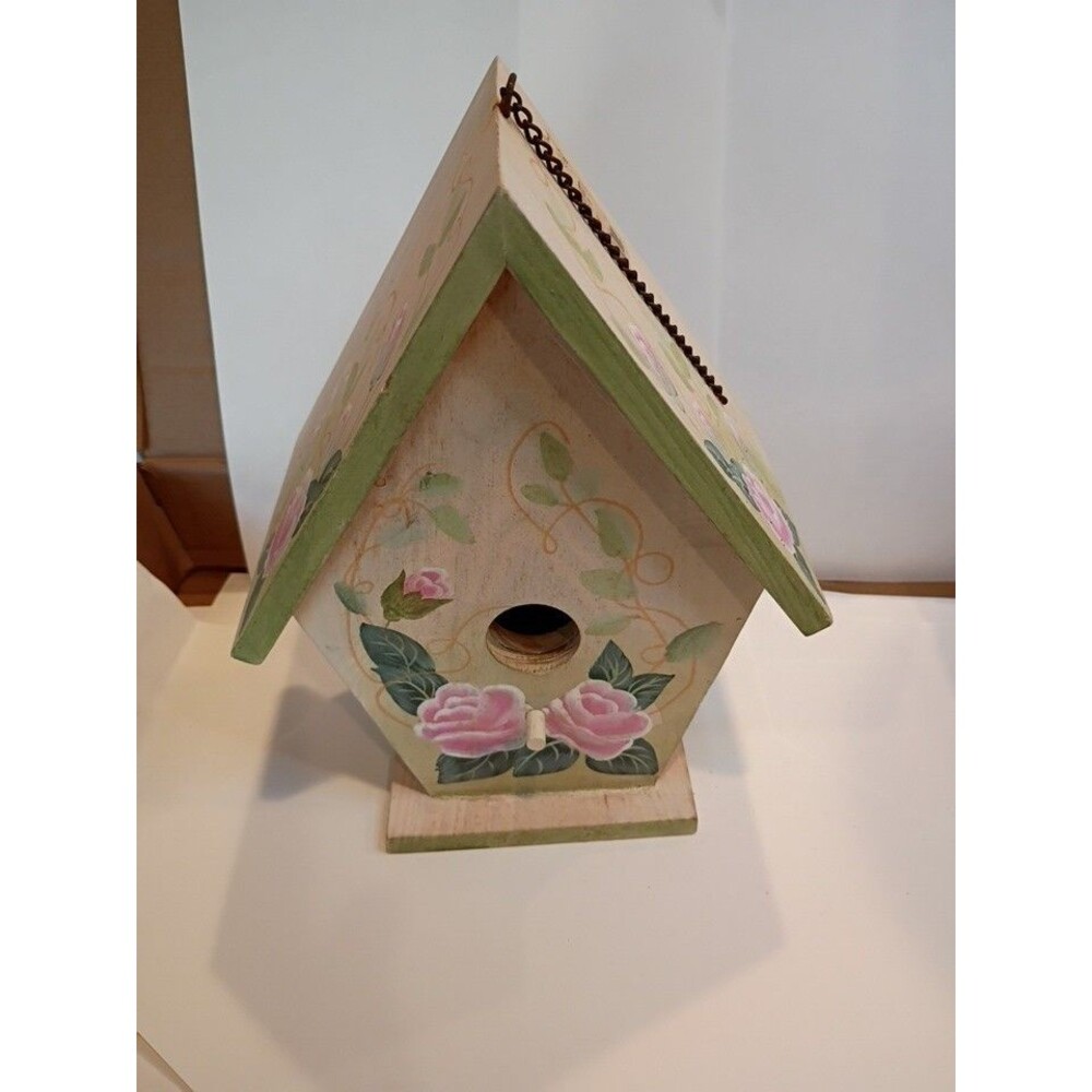 Hand-Painted Floral Birdhouse from Airister Gifts Inc Wood,